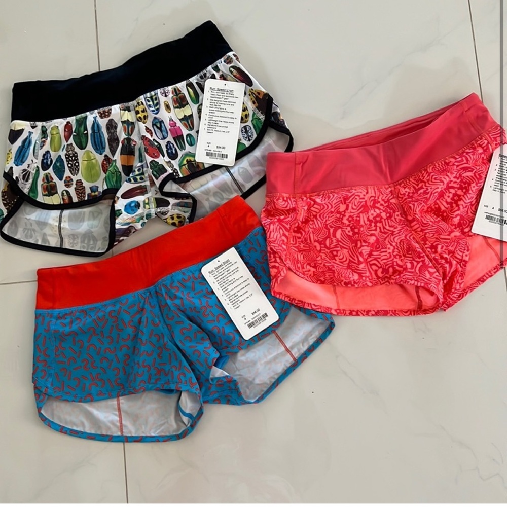 🍋Rare, htf pairs of Lululemon Speed Shorts Collection - Picture 3 of 3